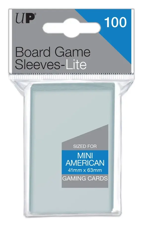 UP - Lite Mini American Board Game Sleeves 41mm x 63mm (100 Sleeves)