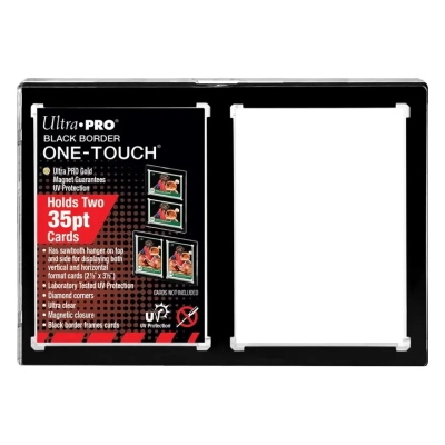 UP - 2-Card Black Border ONE-TOUCH Magnetic Holder