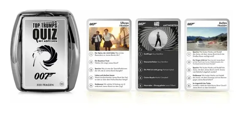 Top Trumps Quiz - James Bond 007 (metallic case)