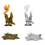 D&D Nolzur's Marvelous Miniatures - Gold Dragon Wyrmling & Small Treasure Pile