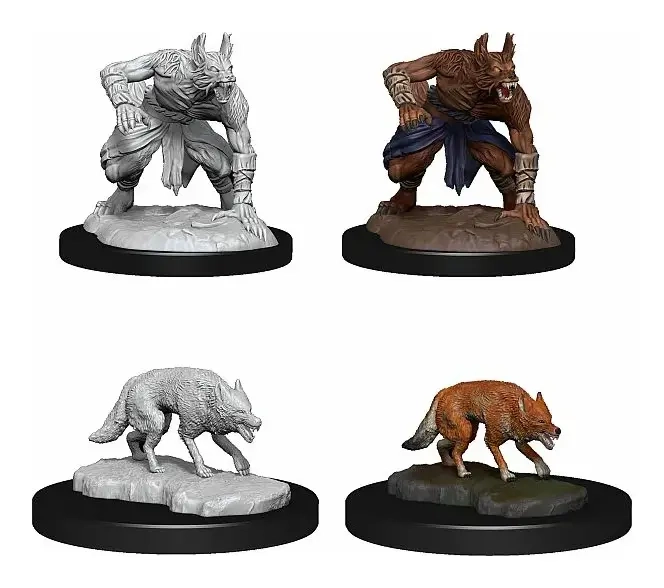 D&D Nolzur's Marvelous Miniatures Miniaturen unbemalt Jackalwere & Jackal