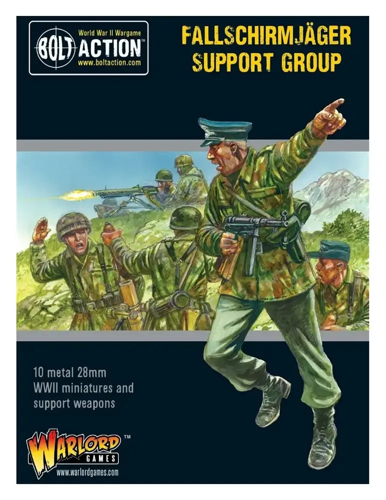 Bolt Action 2 Fallschirmjäger Support Group (HQ, Mortar & MMG) - EN