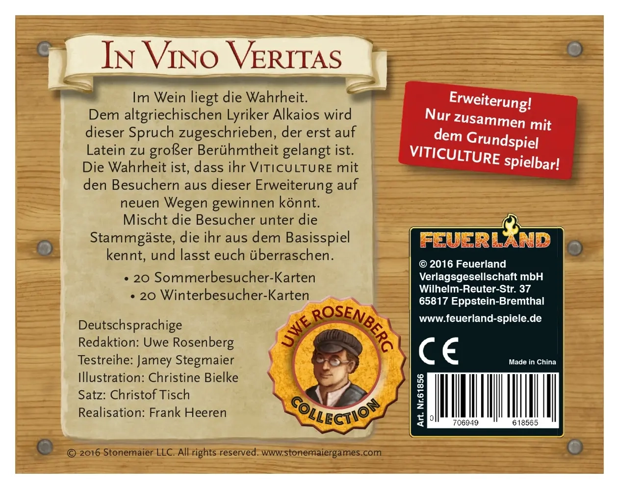 Viticulture Erweiterung - In Vino Veritas