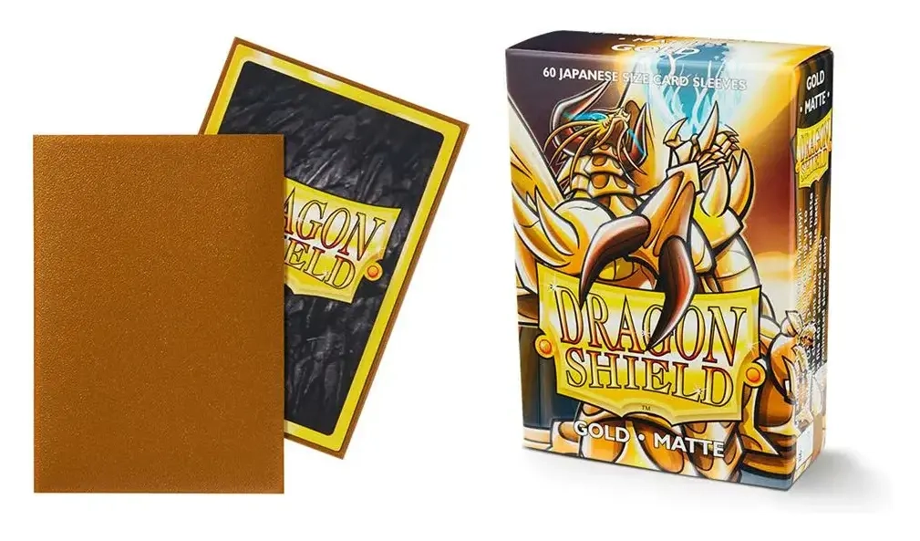 Dragon Shield Small Sleeves - Japanese Matte Gold (60 Sleeves)