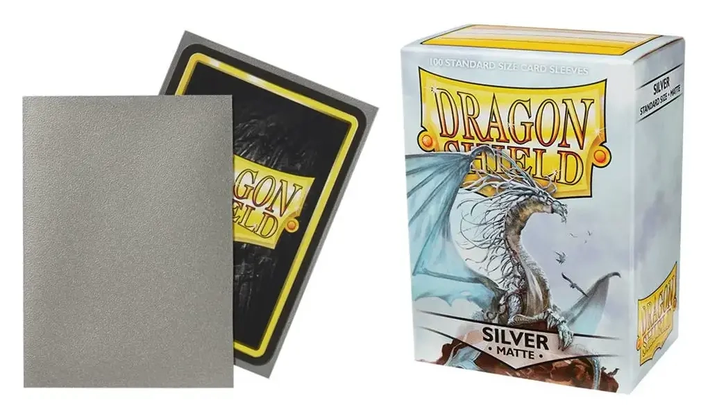 Dragon Shield Standard Sleeves - Matte Silver (100 Sleeves)