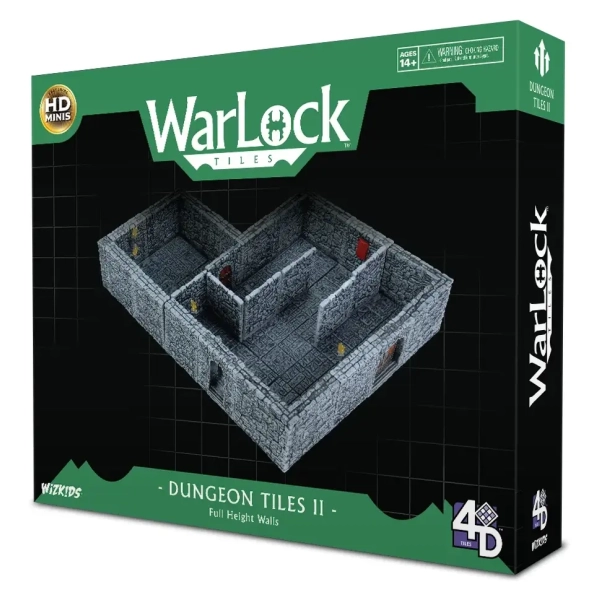 WarLock Tiles: Dungeon Tiles II - Full Height Stone Walls