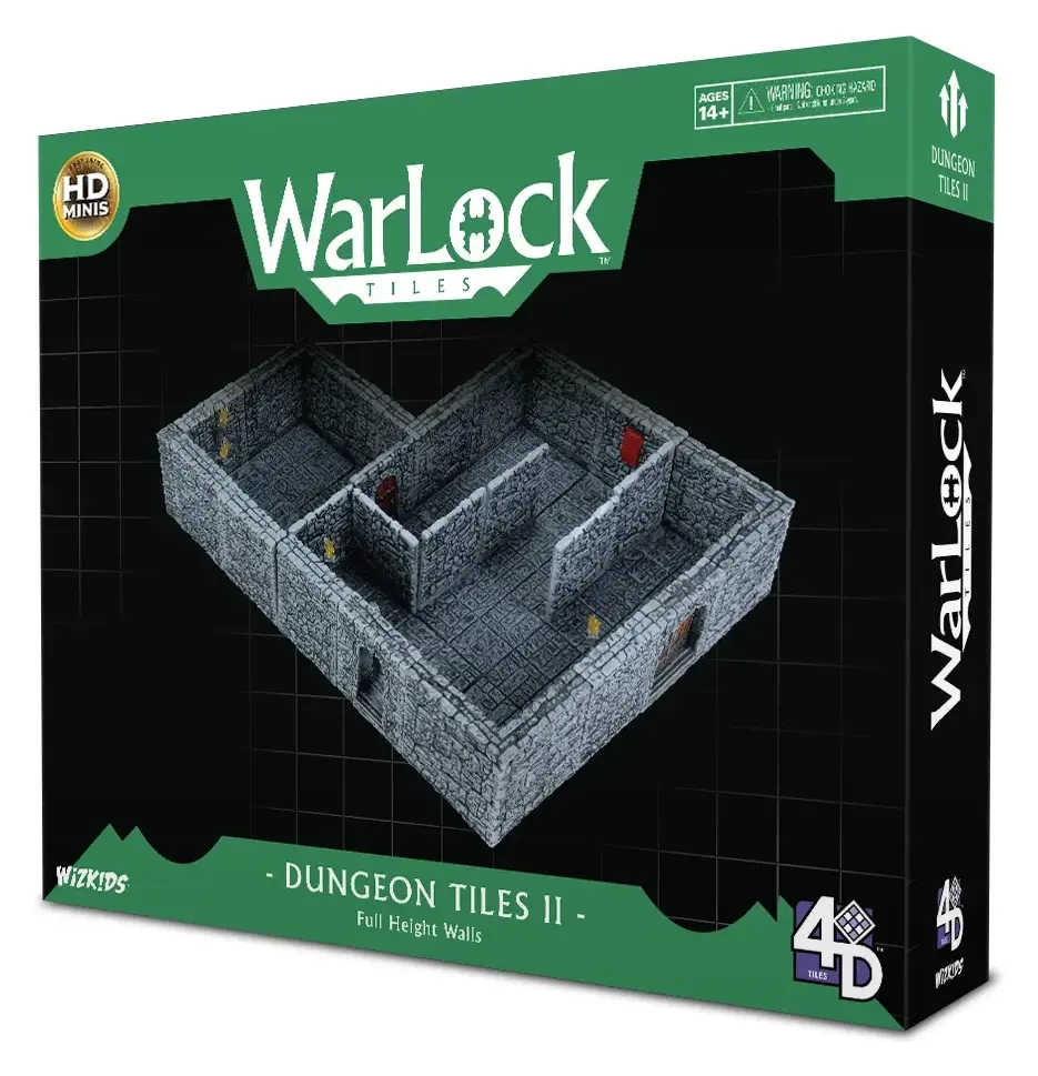 WarLock Tiles: Dungeon Tiles II - Full Height Stone Walls