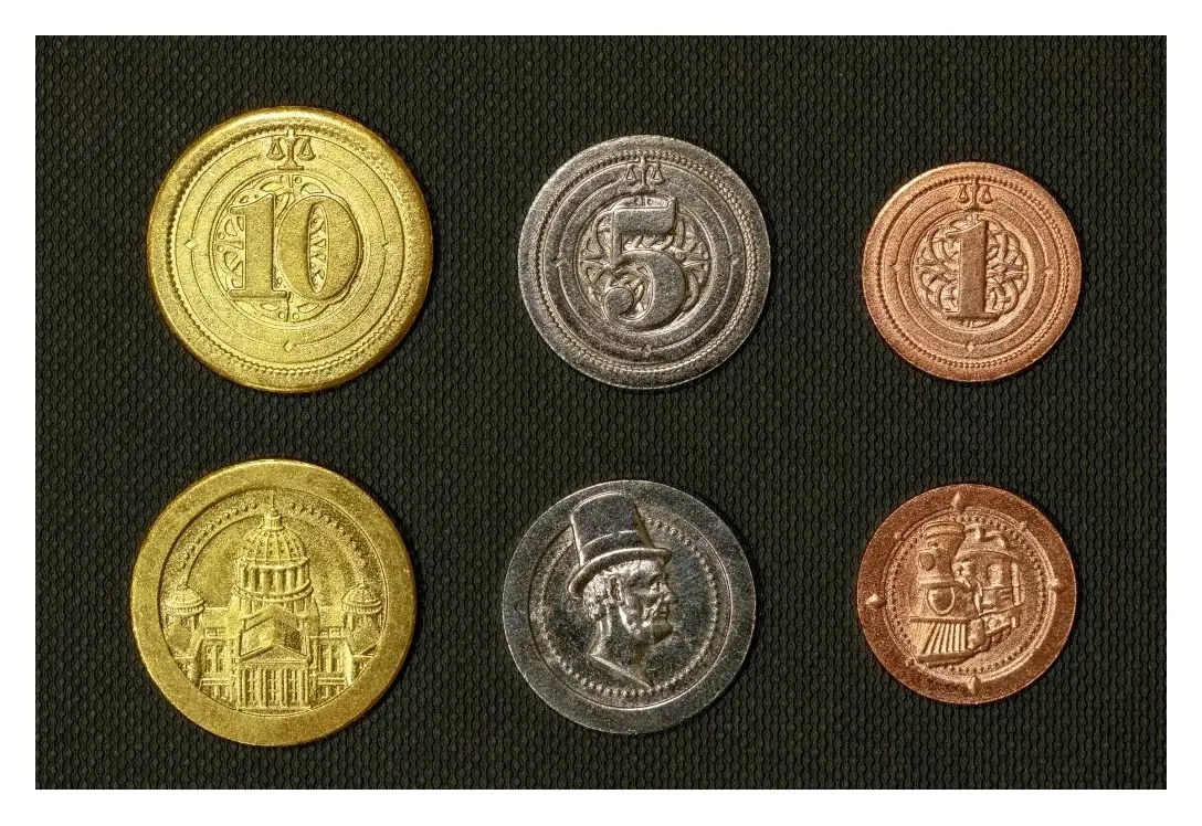 Set of 50 Metal Industrial Coins