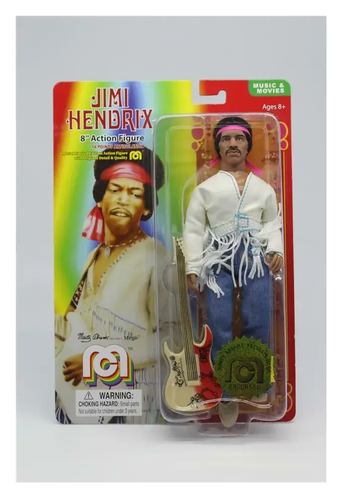 Jimi Hendrix Actionfigur Woodstock Flocked 20 cm