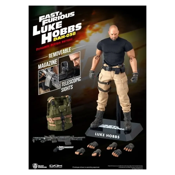 Fast & Furious Dynamic 8ction Heroes Actionfigur 1/9 Luke Hobbs 21 cm