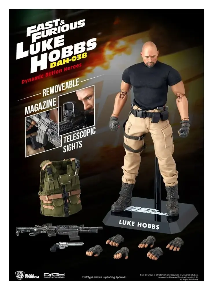 Fast & Furious Dynamic 8ction Heroes Actionfigur 1/9 Luke Hobbs 21 cm