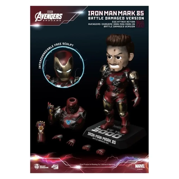 Avengers: Endgame Egg Attack Actionfigur Iron Man Mark 85 Battle Damaged Version 16 cm