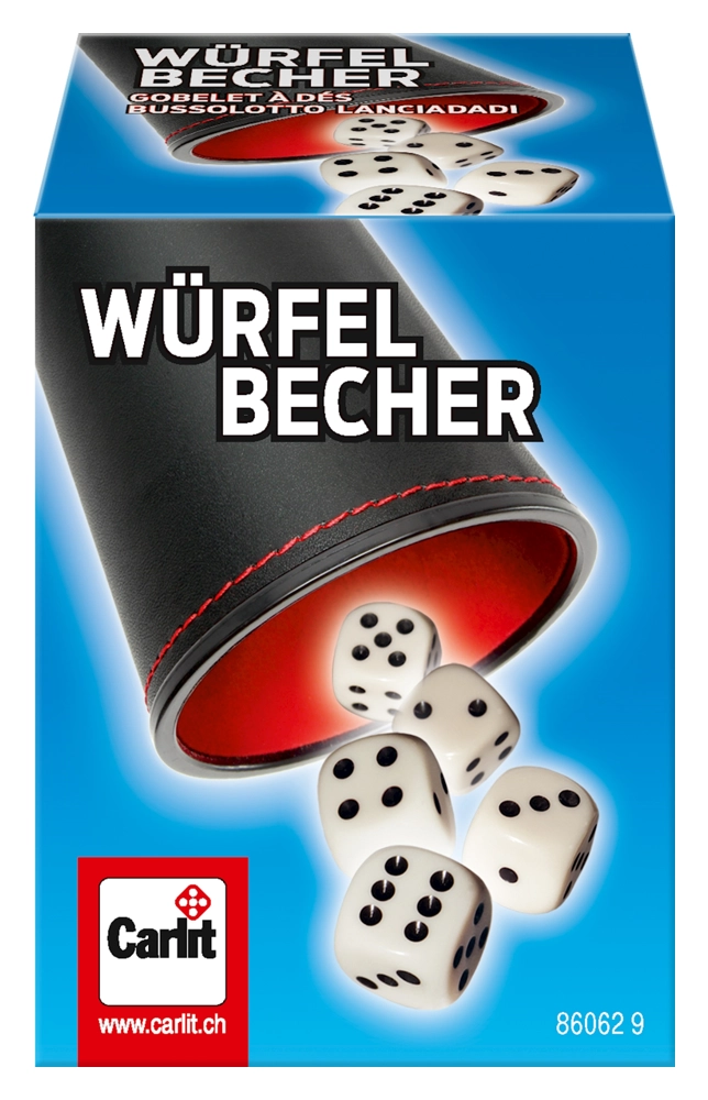 Würfelbecher inkl. 5 Würfeln