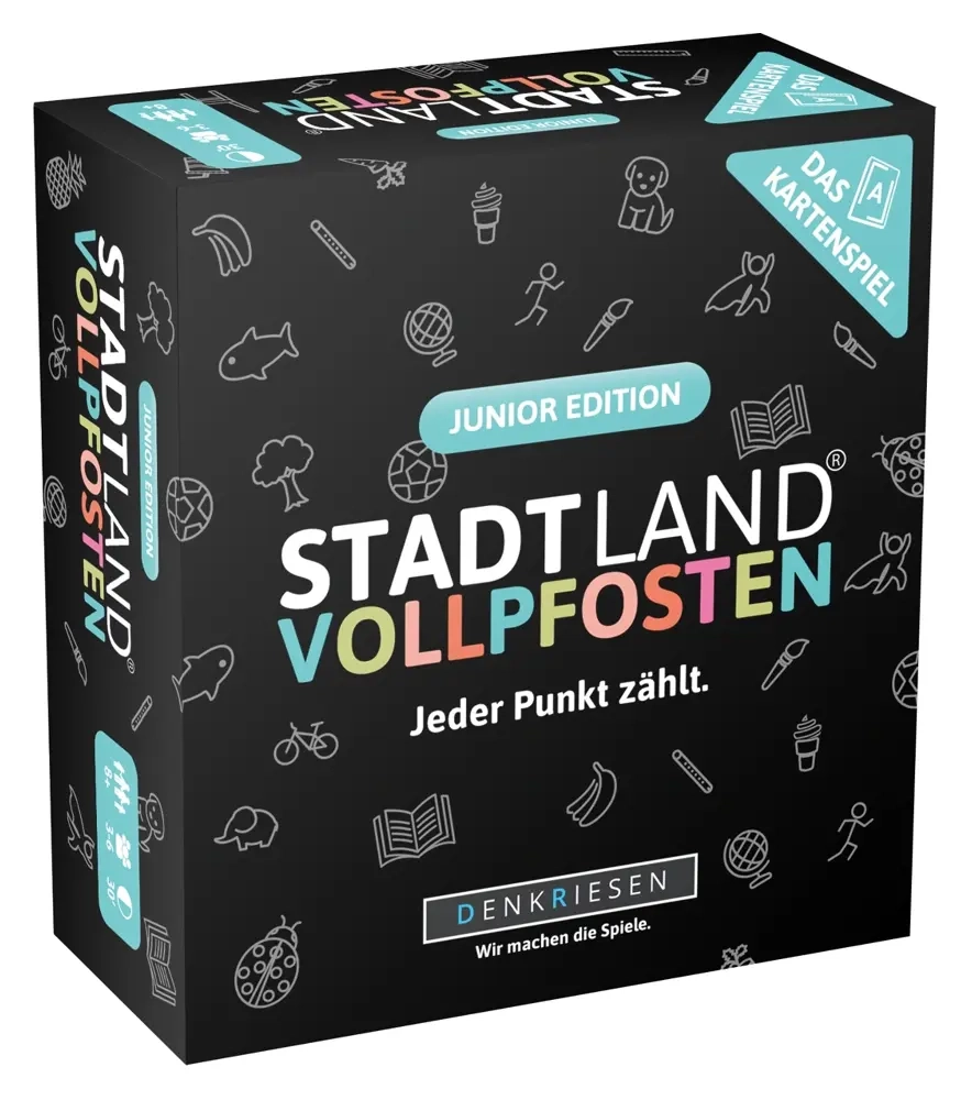 STADT LAND VOLLPFOSTEN: Das Kartenspiel – Junior Edition