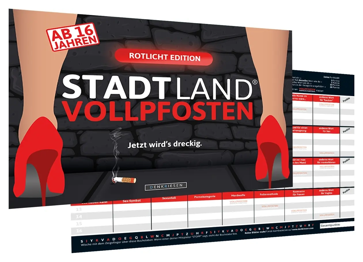 STADT LAND VOLLPFOSTEN – ROTLICHT EDITION (DinA4-Format)