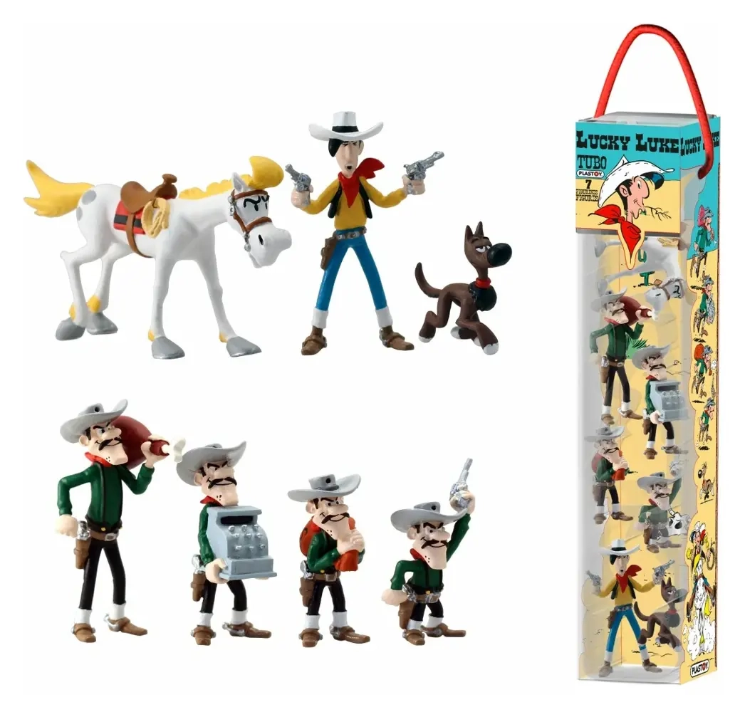 Lucky Luke Minifiguren 7er-Set Characters 4 - 10 cm