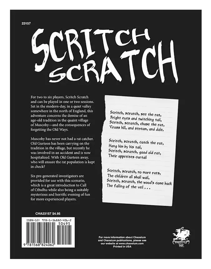 Call of Cthulhu RPG - Scritch Scratch - EN