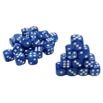 Würfelset D6 Pearl: Blue/White (36)