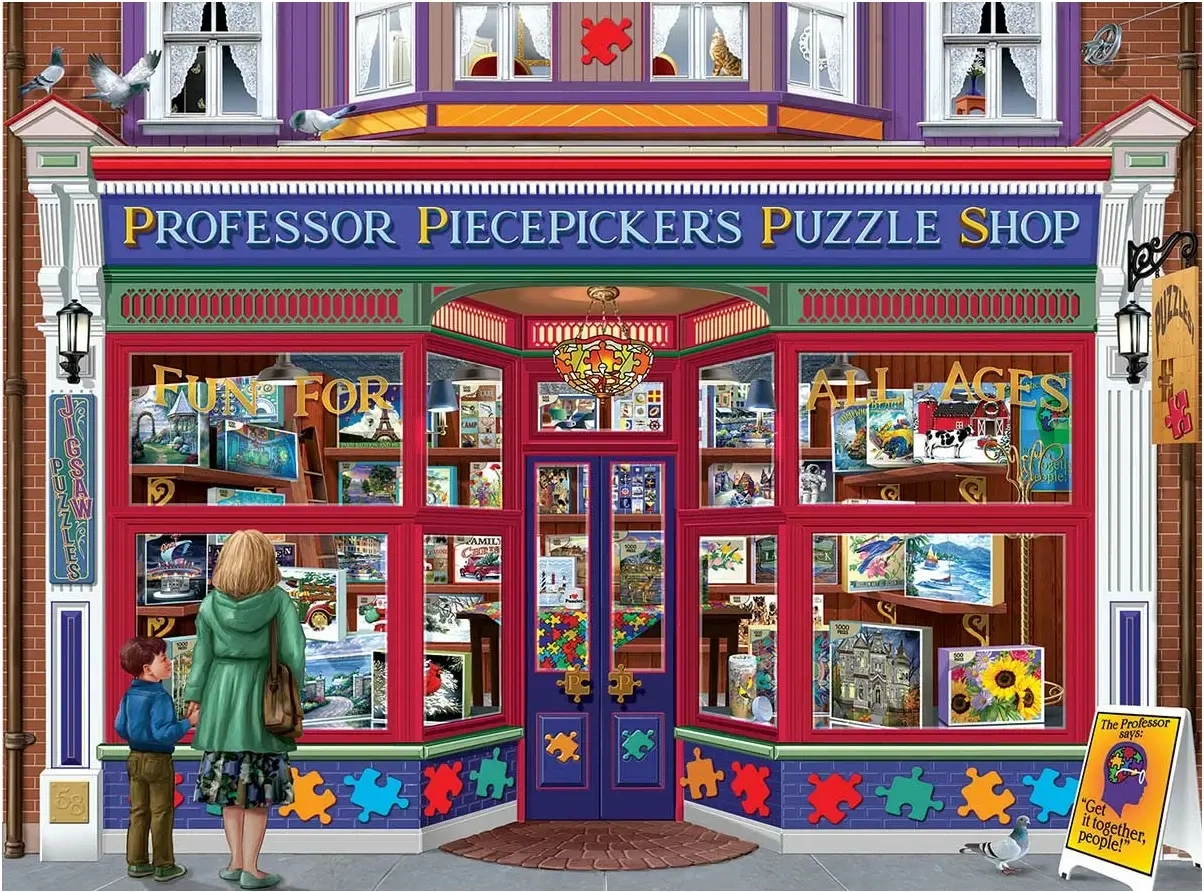 Bigalow Illustrations - Professor Puzzle Shop