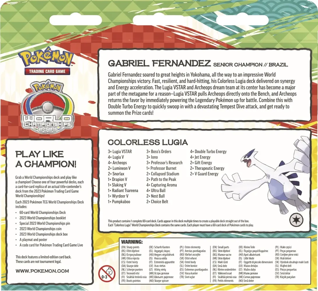 Pokémon World Championship 2023 Deck Colorless Lugia - EN