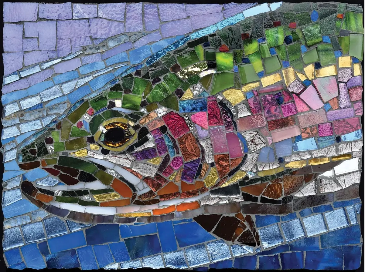 Cynthie Fisher - Stained Glass Rainbow Trout