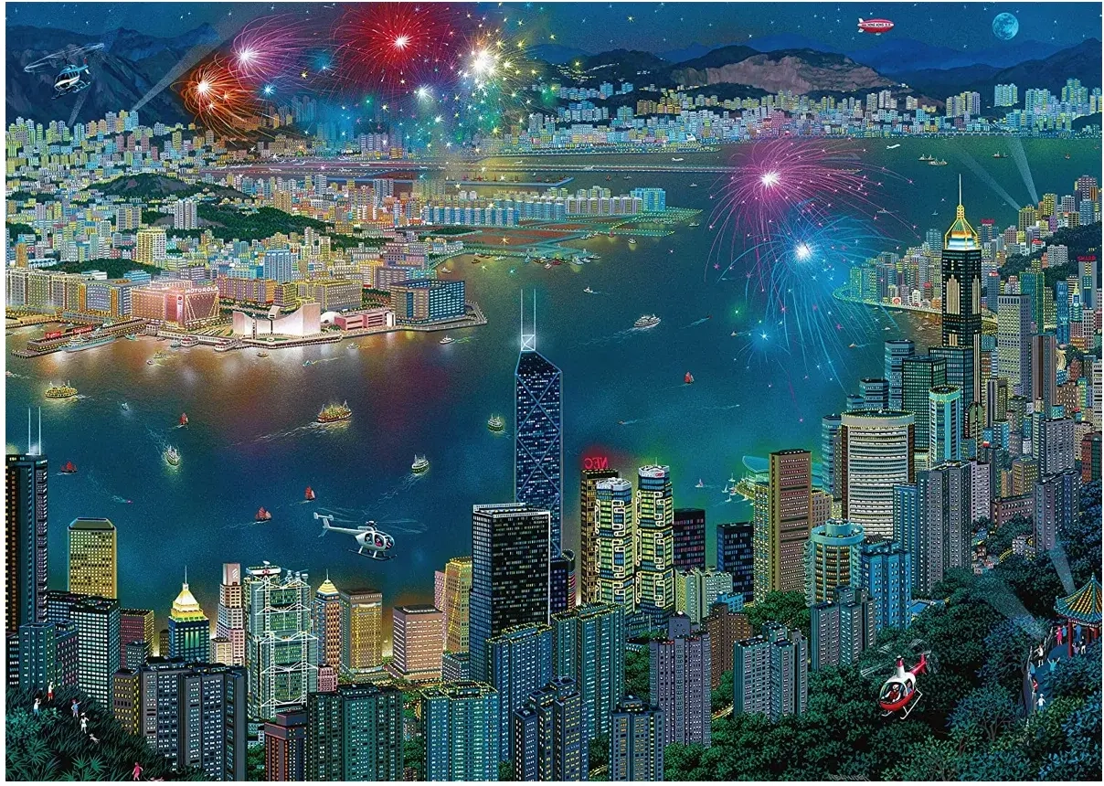 Feuerwerk über Hongkong