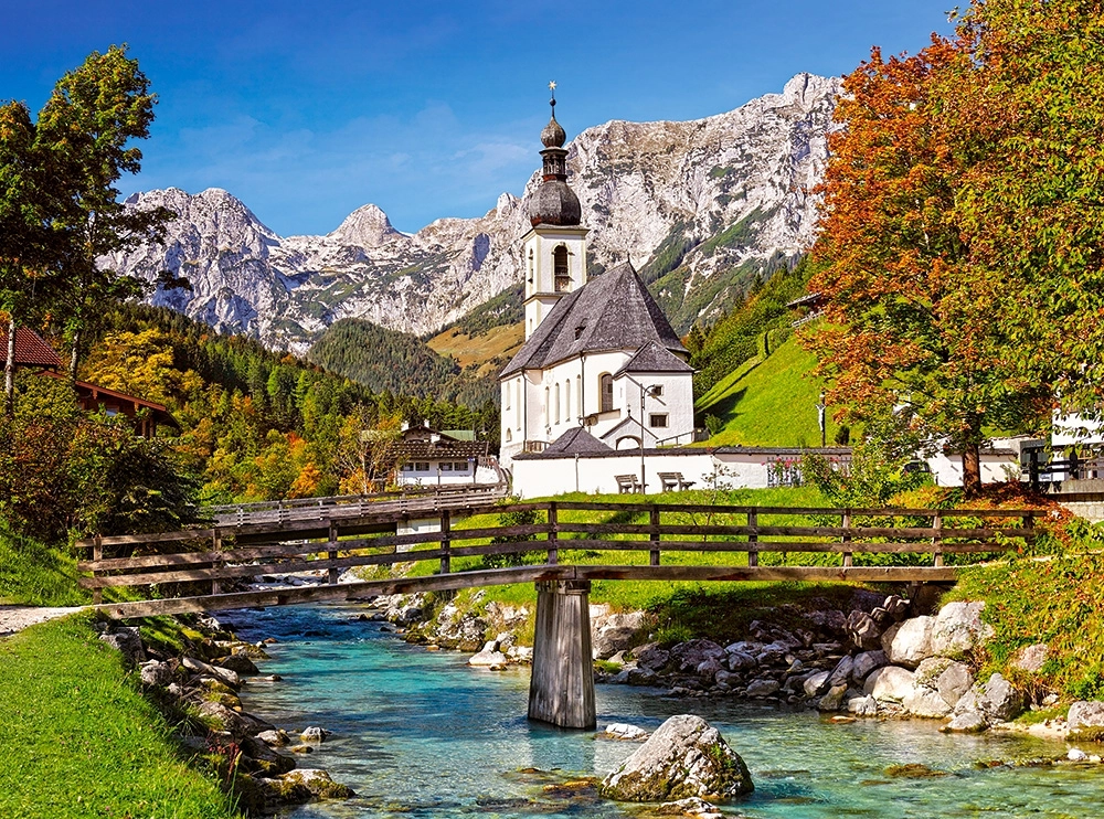 Blick auf die Ramsauer Pfarrkirche