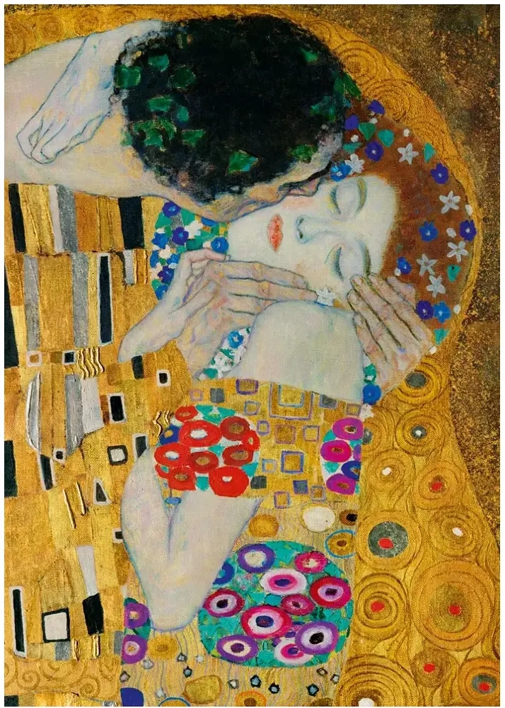 Gustave Klimt - The Kiss (detail), 1908