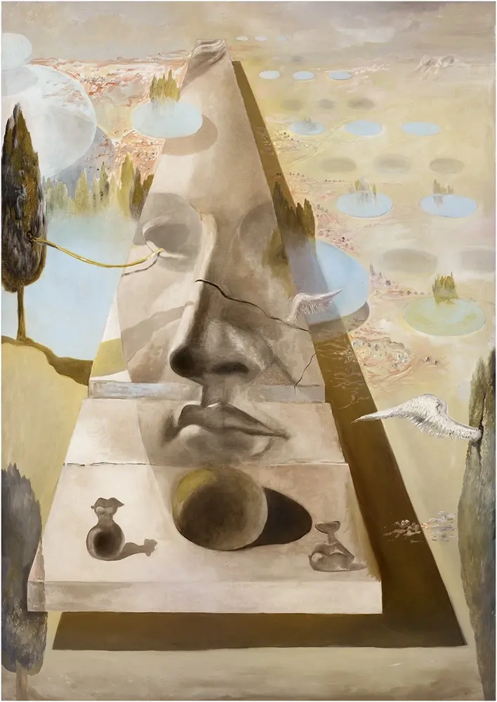 Apparition of the Visage of Aphrodite of Cnidos in a Landscape - c. 1981 - Salvador Dali