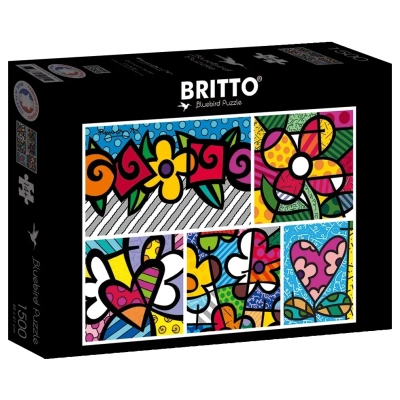 Collage: Hearts and Flowers - Romero Britto