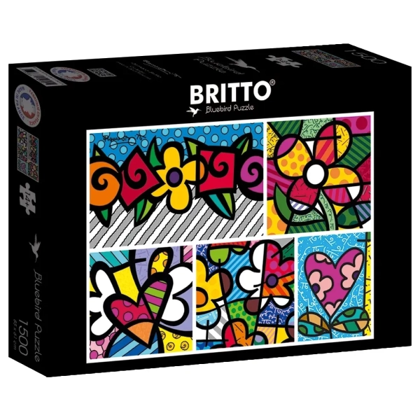 Collage: Hearts and Flowers - Romero Britto