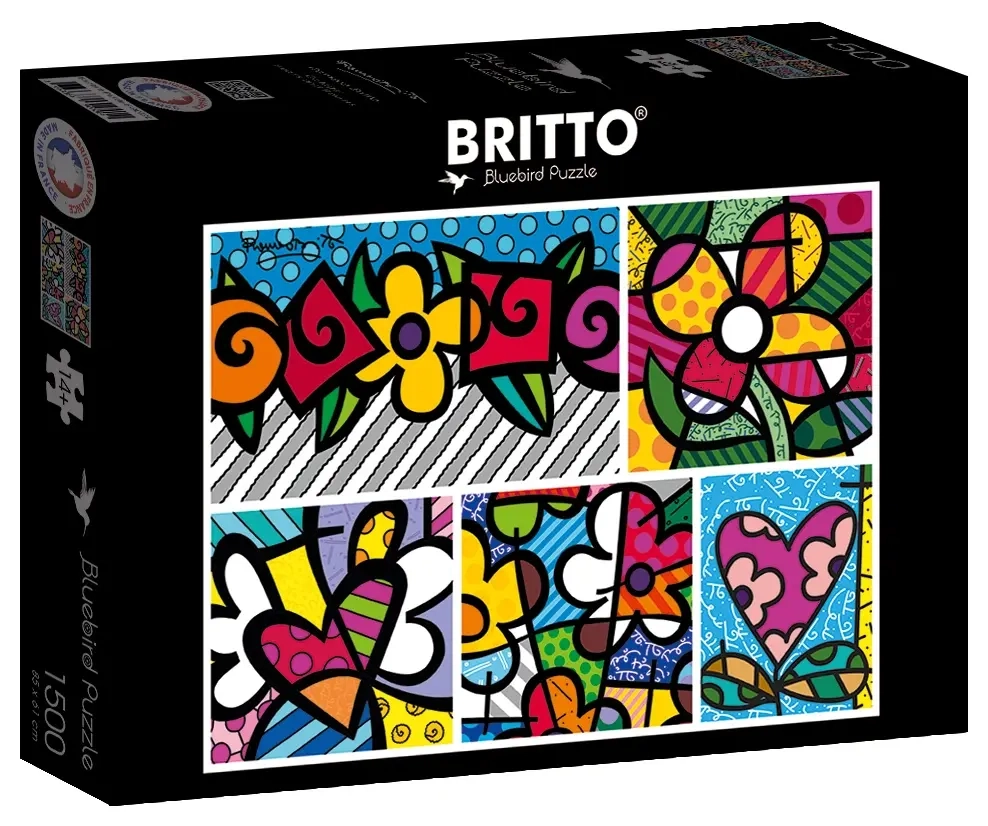 Collage: Hearts and Flowers - Romero Britto