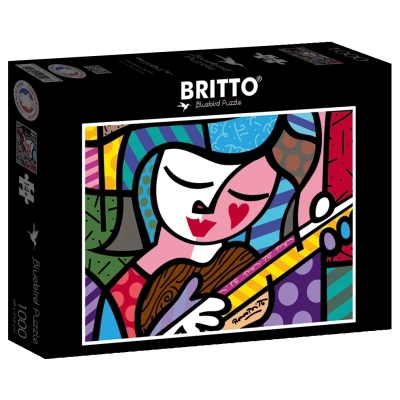 Romero Britto - Girl with guitar