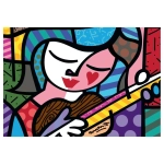 Romero Britto - Girl with guitar