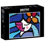 Romero Britto - Girl with flower