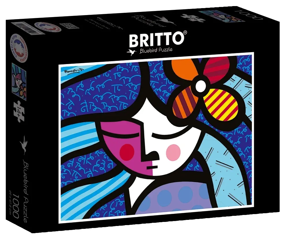 Romero Britto - Girl with flower