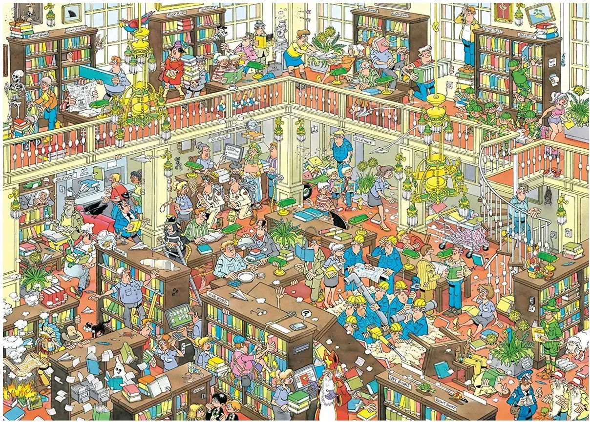 Die Bibliothek - Jan van Haasteren