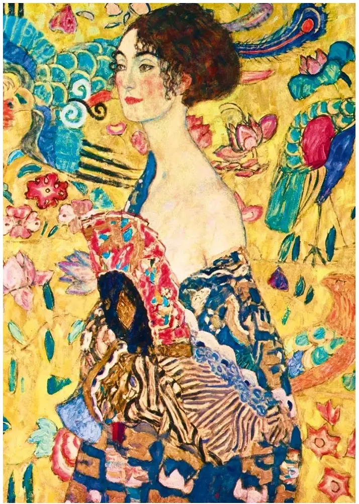 Lady with Fan - 1918 - Gustav Klimt