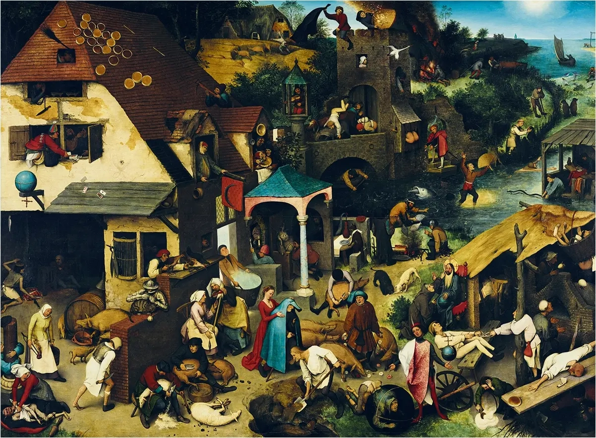 Pieter Bruegel - Die niederländischen Sprichwörter, 1559