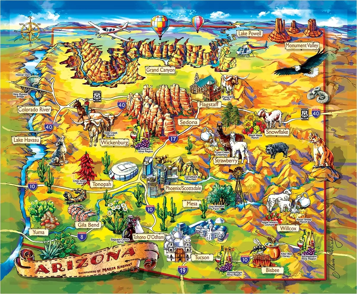 Arizona Map - Maria Rabinky