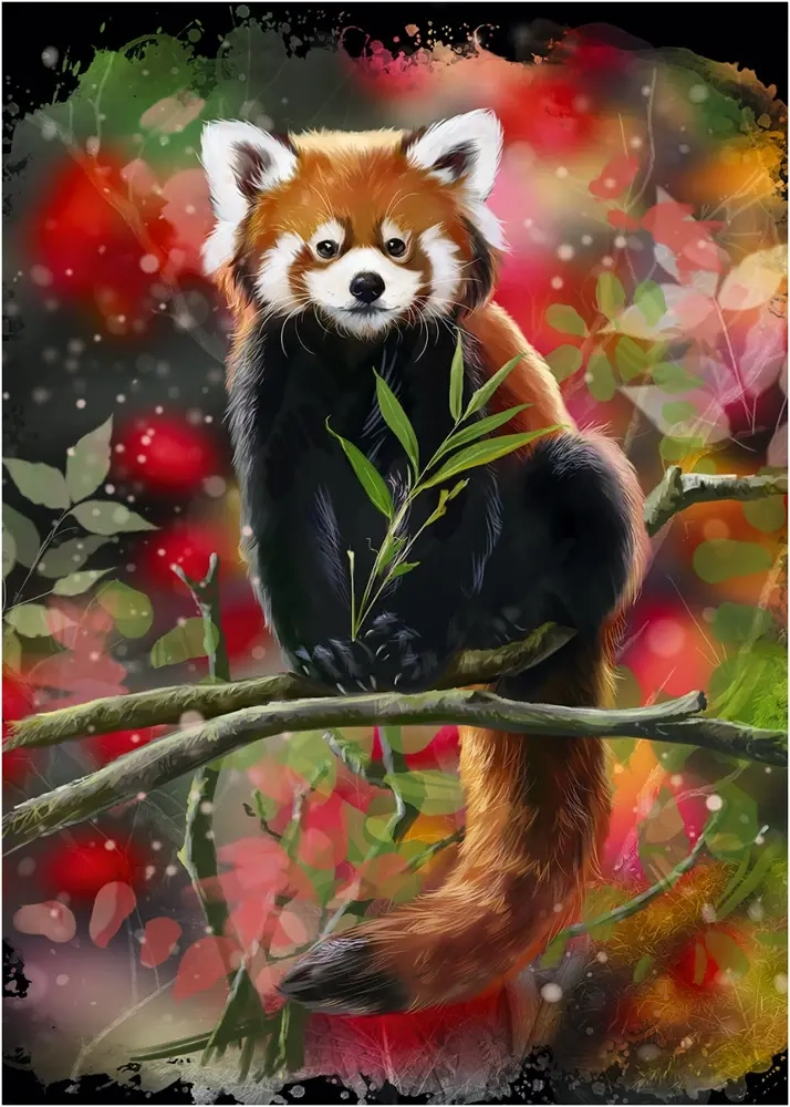 Red Panda Sits On A Branch