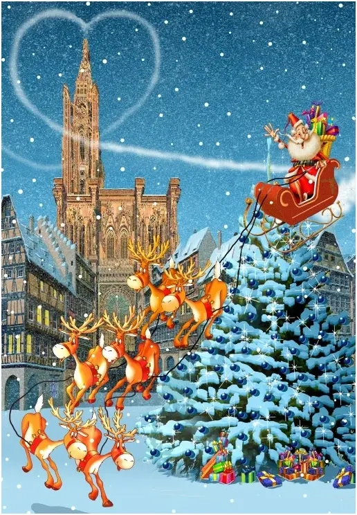 Cathédrale de Strasbourg à Noël