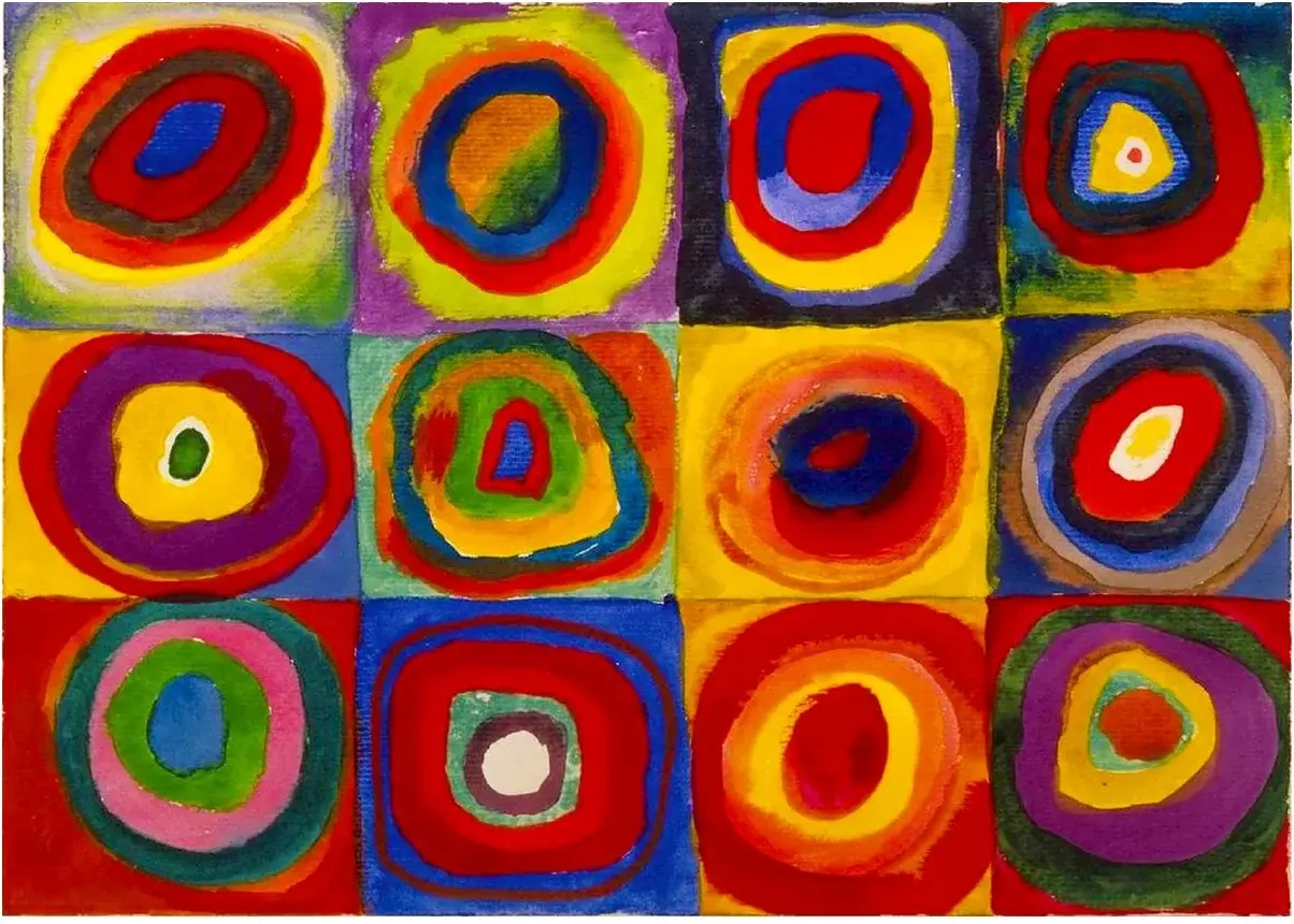 Vassily Kandinsky - Color Study: Squares with Concentric Circles