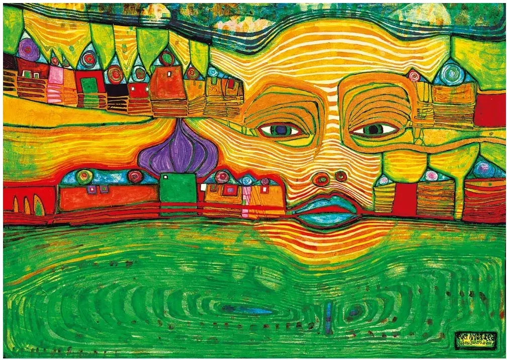 Hundertwasser - Irinaland over the Balkans, 1969