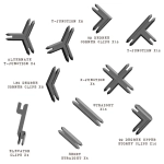 Plastic Terrain Clips - Grey - EN