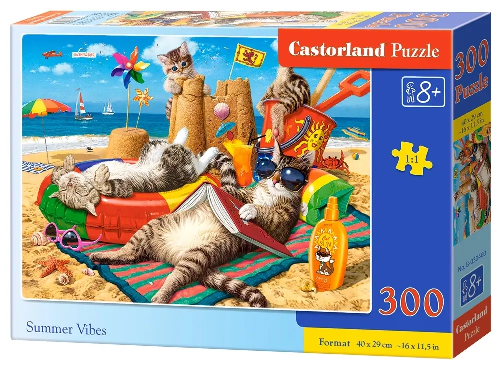 Katzenfamilie am Strand