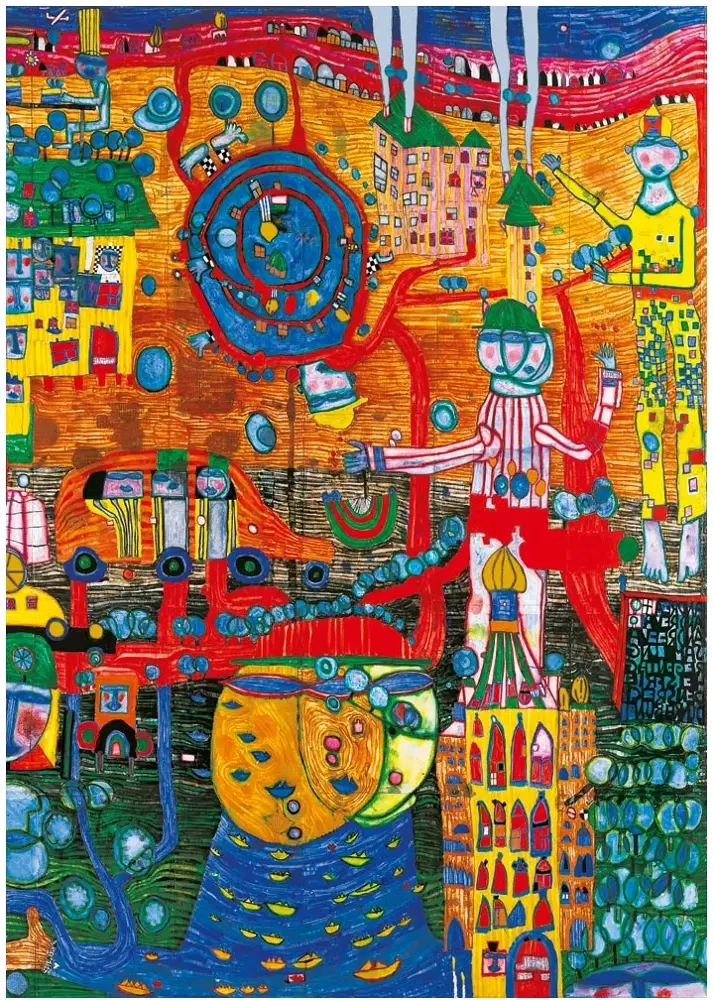 Hundertwasser - The 30 Days Fax Painting, 1996