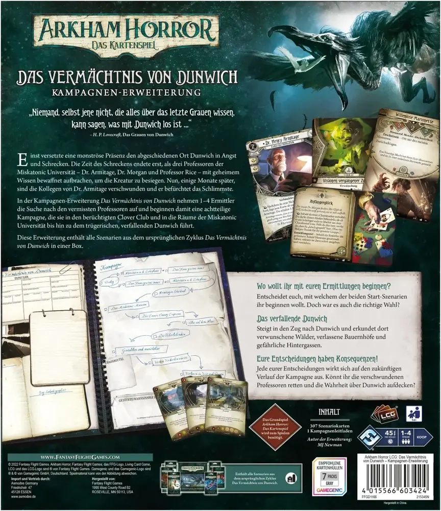 Arkham Horror Kartenspiel - Vermächtnis von Dunwich Kampagnen-Erweiterung