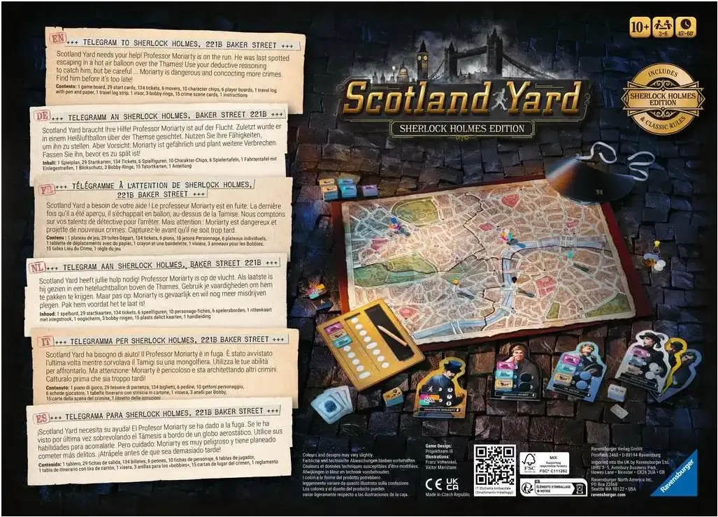 Scotland Yard – Sherlock Holmes Edition - DE/FR/IT/EN