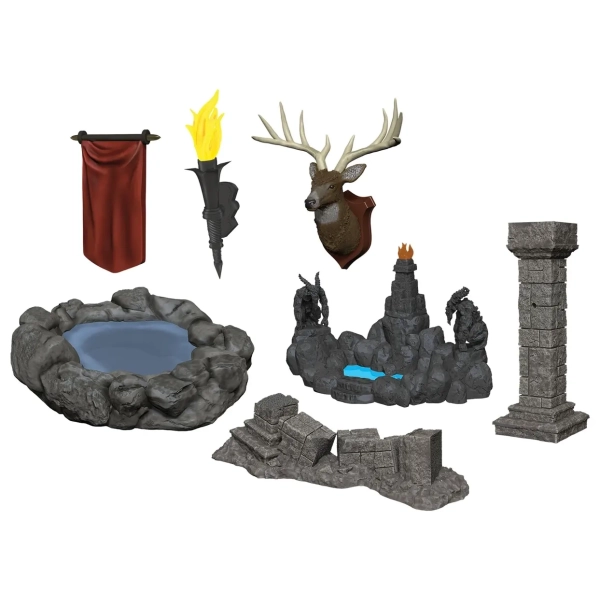 WizKids Deep Cuts Unpainted Miniatures - Pools & Pillars